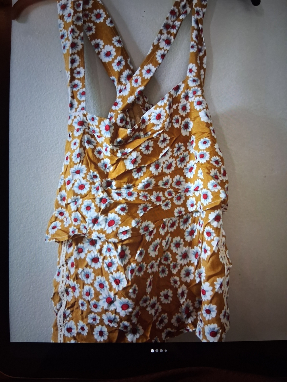 Rue21 Mustard Yellow Floral Daisy Camisole